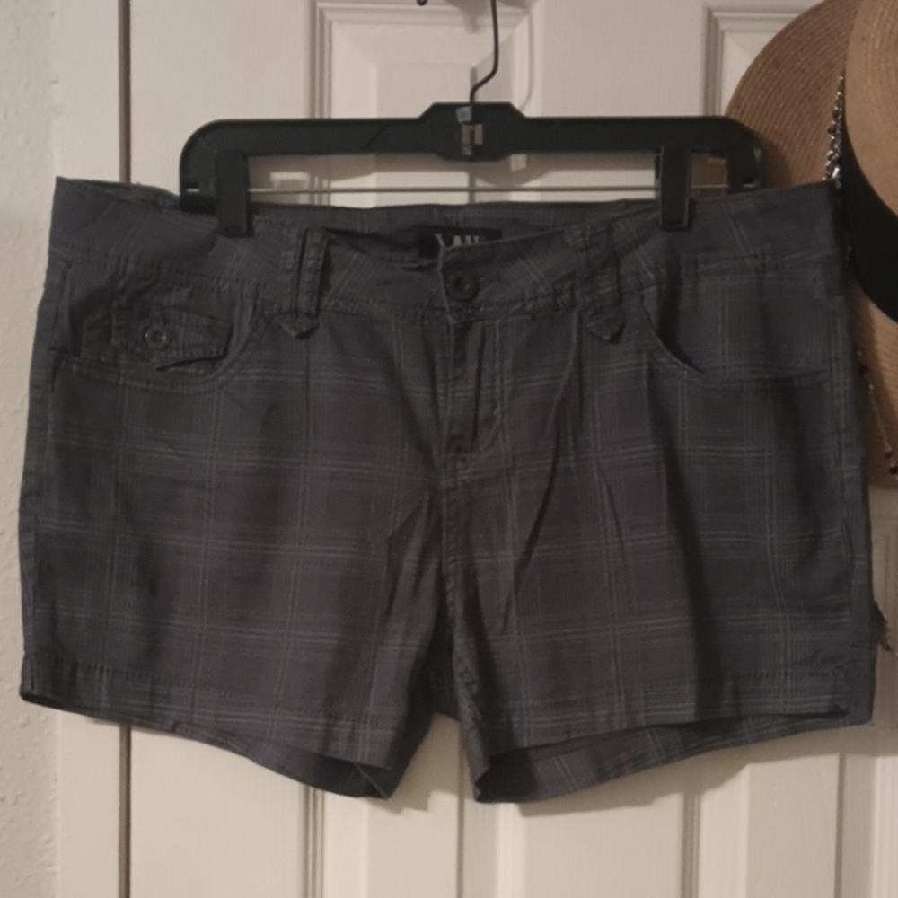 Gray Plaid Women's Shorts
